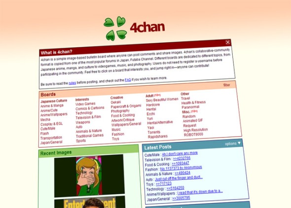 Caption of 4chan.org
